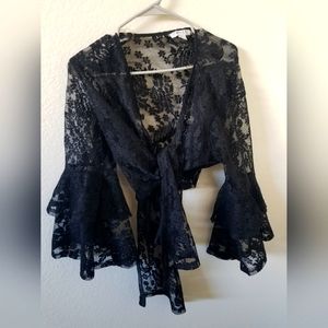 Crop top slack shirt